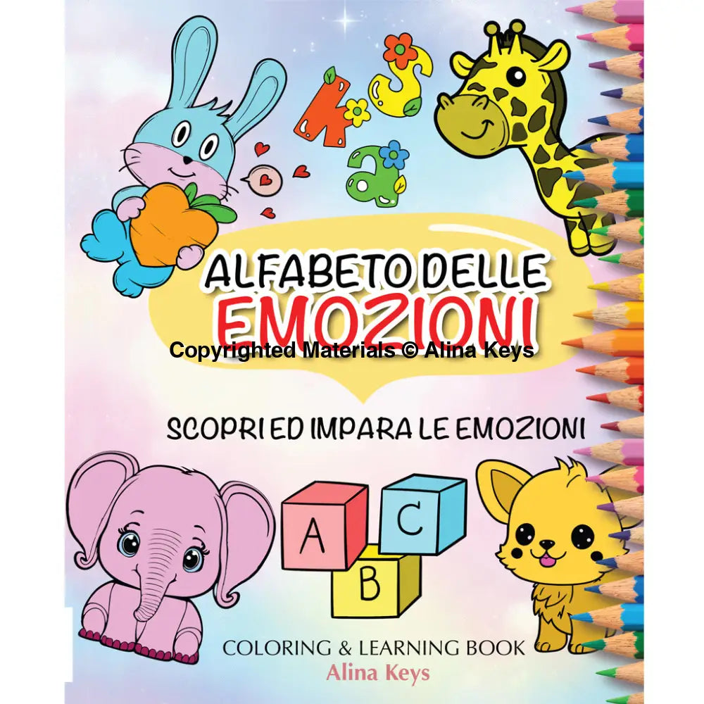 Abc Coloring Emotions - Alphabetic Book For Children’s Italian Books