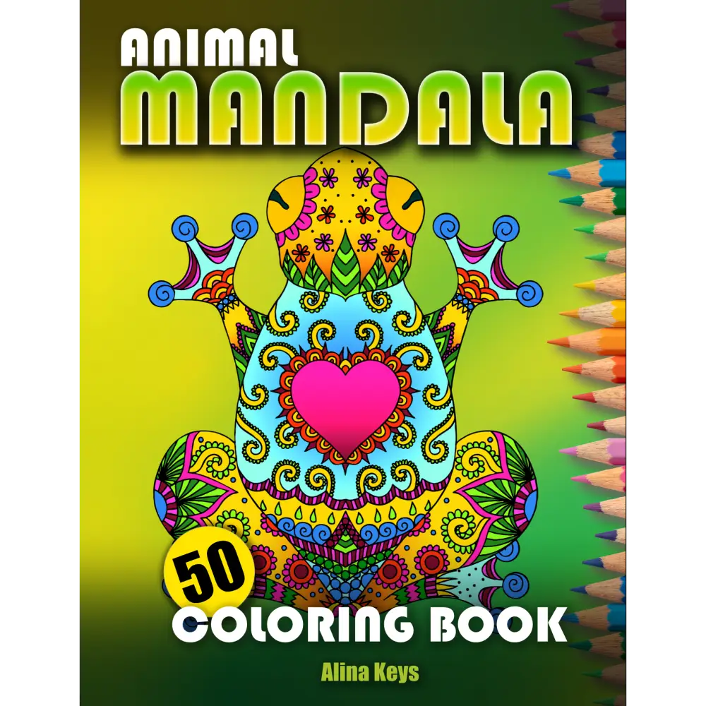 Animal Mandala Coloring Book For Adults - 50 Unique Hand-Drawn Illustrations Of Animals With