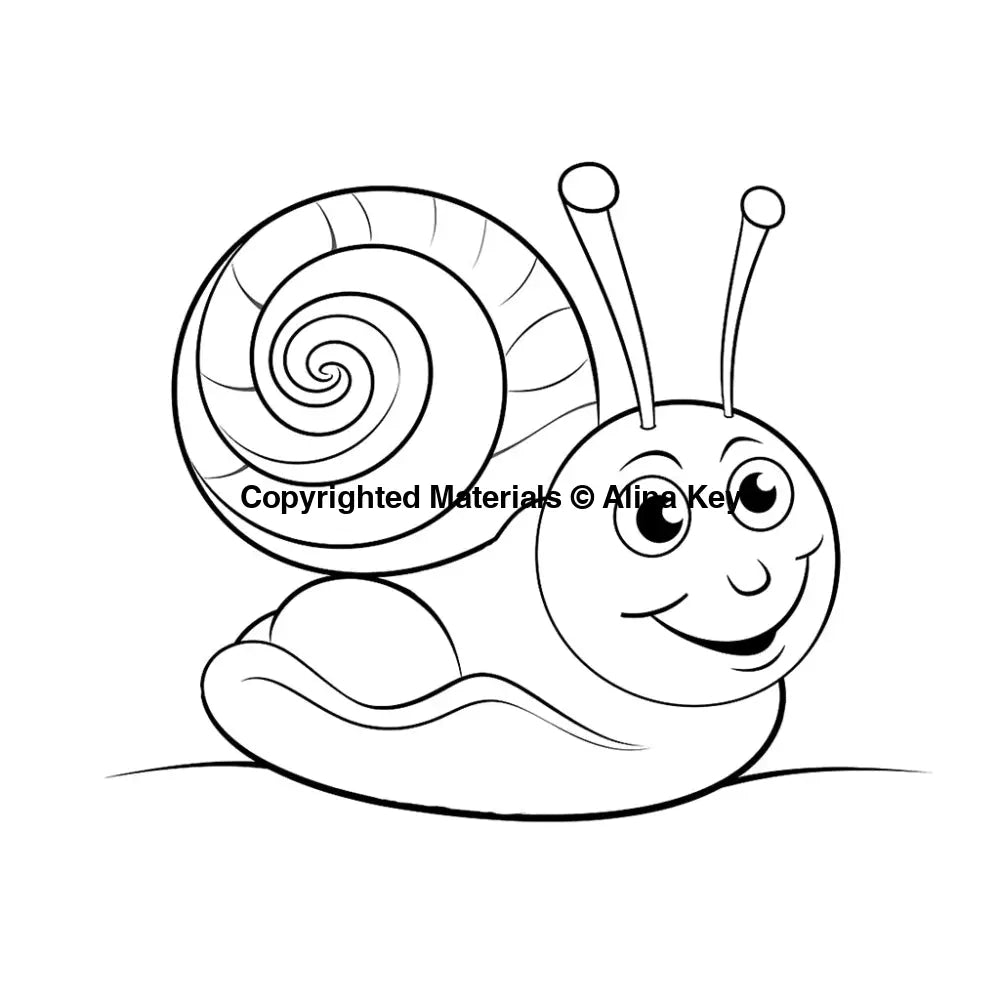 spiral pattern snail coloring pages