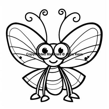 cartoon butterfly coloring pages