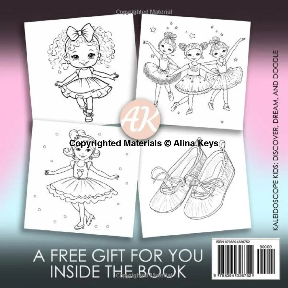 Ballerina Coloring Book Back Cover