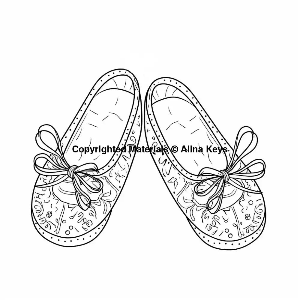 ballerina ballet shoes coloring pages