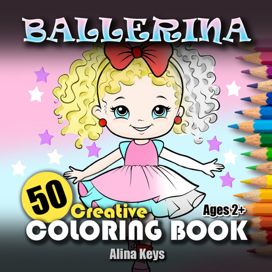 Ballerina Coloring Book Cover