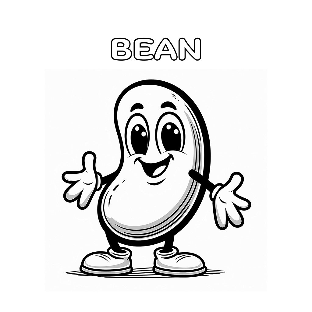 bean coloring pages