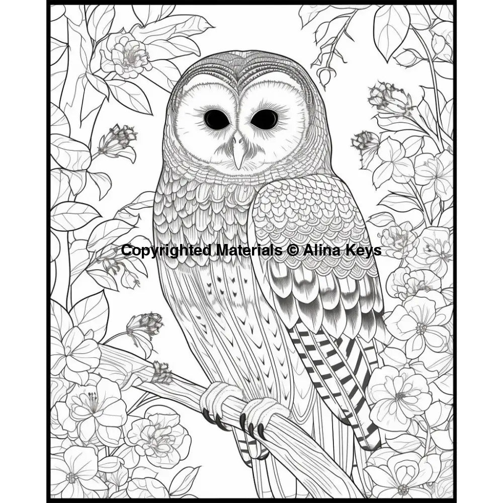 intricate design owl coloring pages