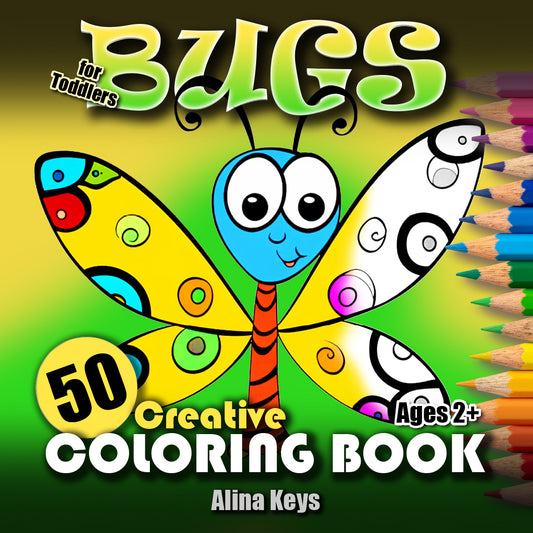 Bugs Design Coloring Book Pages for Toddlers
