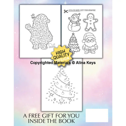 Christmas Activity Book For Kids - Xmas Mazes Dot-To-Dot Coloring And Cut-Out Crafts The Holiday