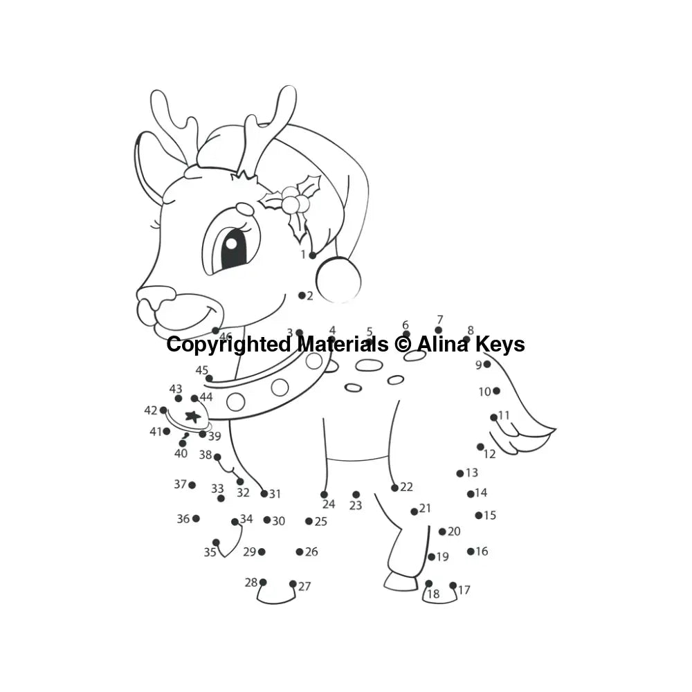 Christmas Reindeer Coloring Pages