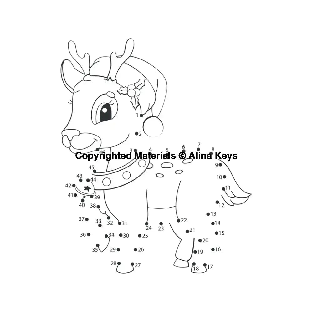 Christmas Reindeer Coloring Pages