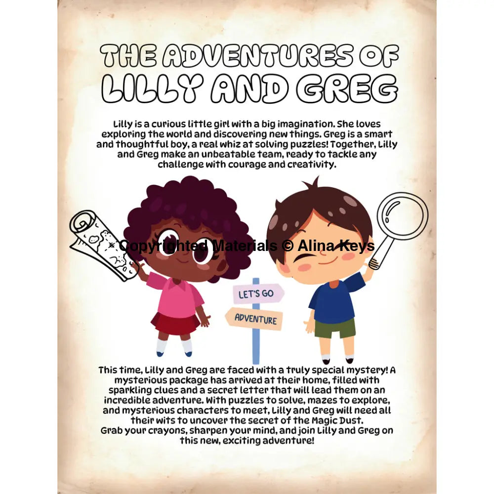 Coloring Adventure With Lilly & Greg: The Mystery Of The Magic Dust Books