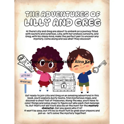 Coloring Adventure With Lilly & Greg: The Mystery Of The Secret Chest Books