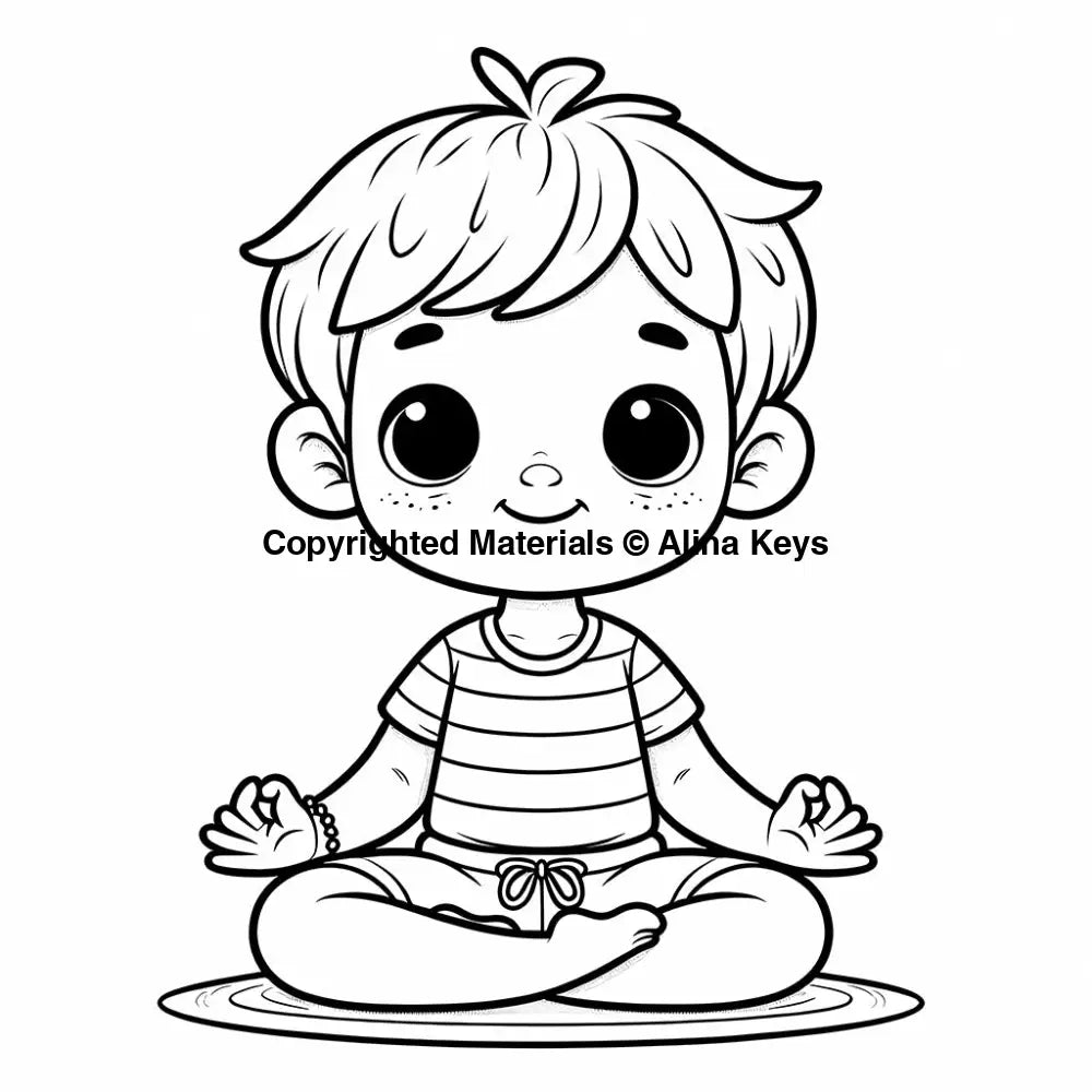 easy pose sukhasana yoga coloring pages men