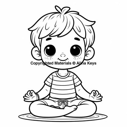 easy pose sukhasana yoga coloring pages men