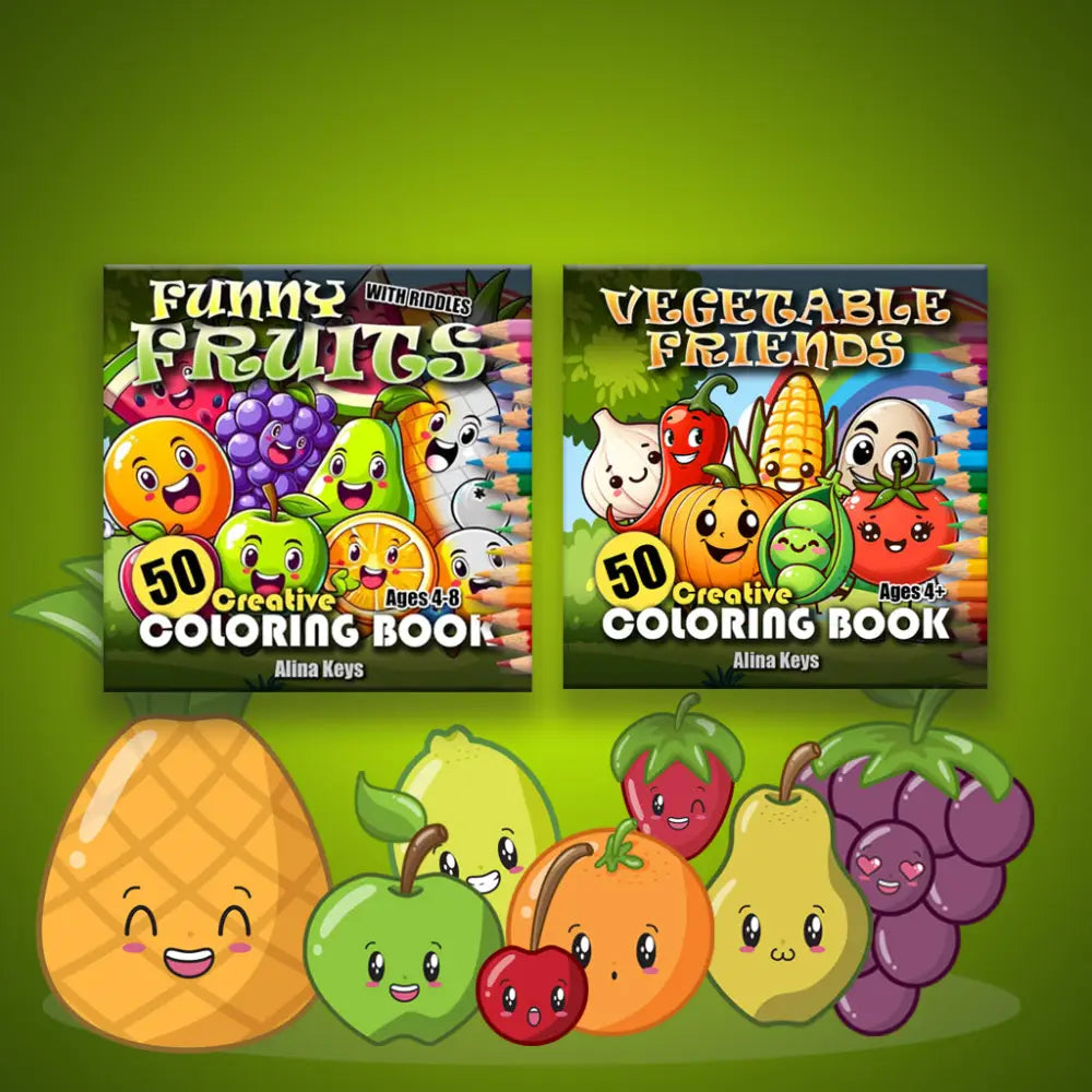 Coloring Fun With Fruits & Vegetables Books