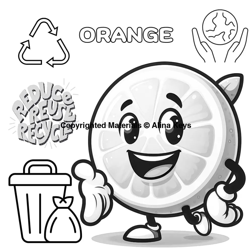 orange coloring pages