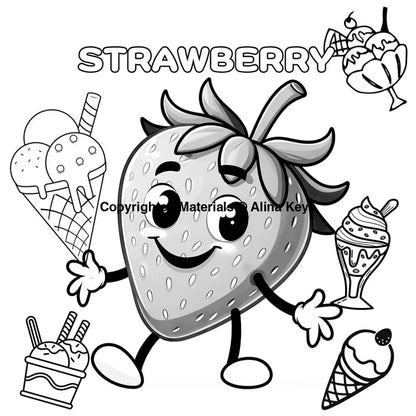 strawberry coloring pages