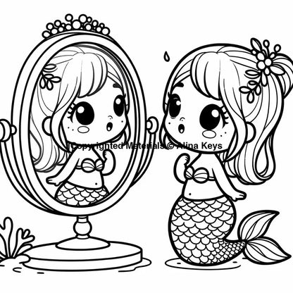 fairy little mermaid coloring pages