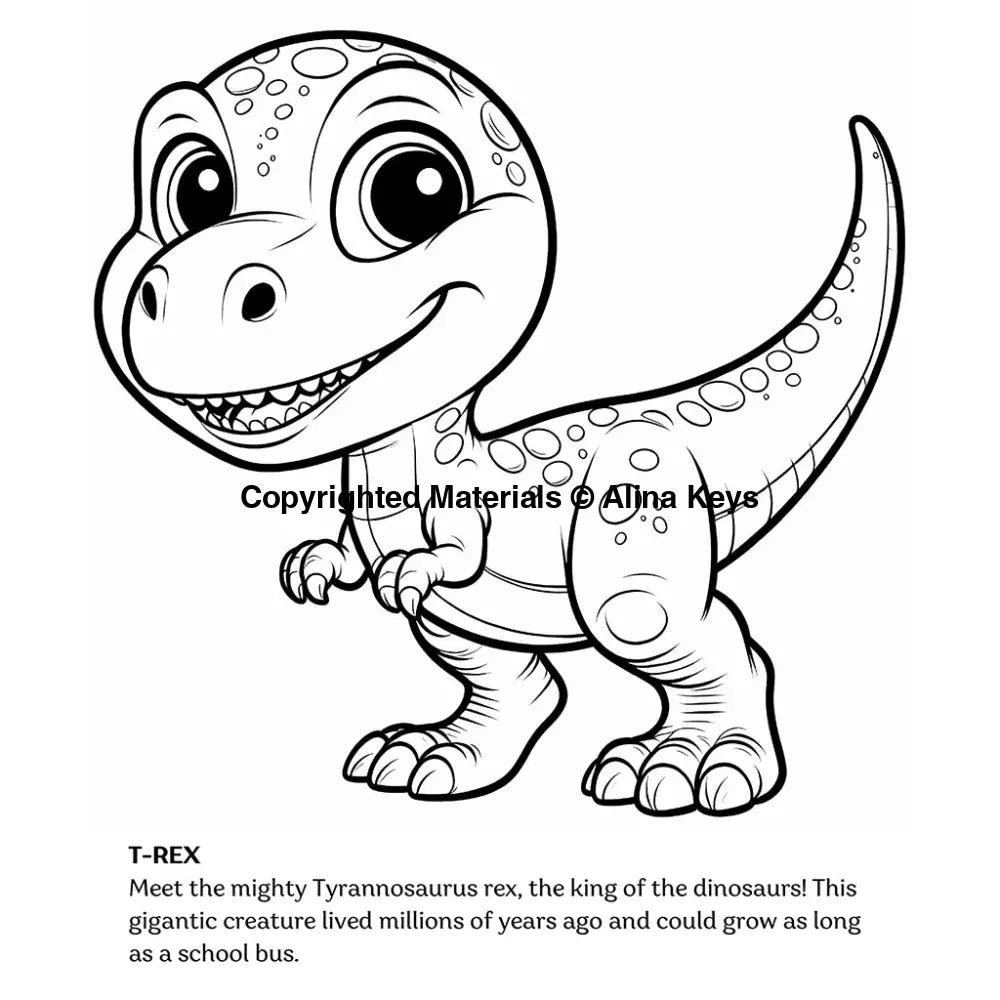 trex dinosaur coloring pages