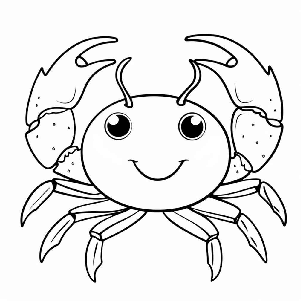 coloring picture of crab