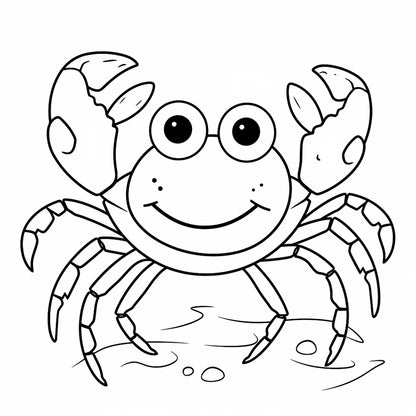crab coloring sheets