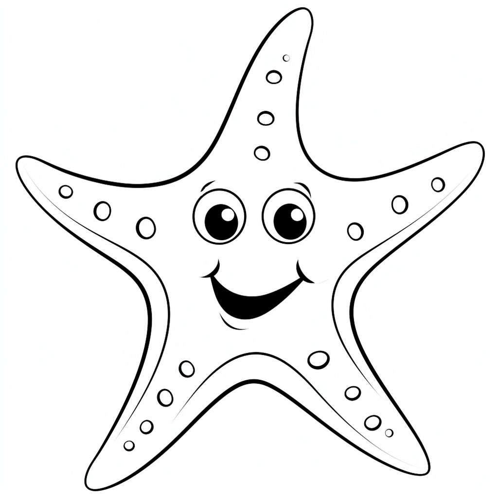 cute starfish coloring pages
