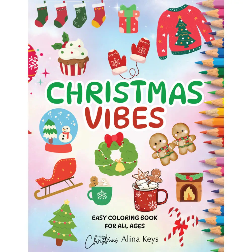 Easy Christmas Vibes Coloring Book For Adults And Teens Books