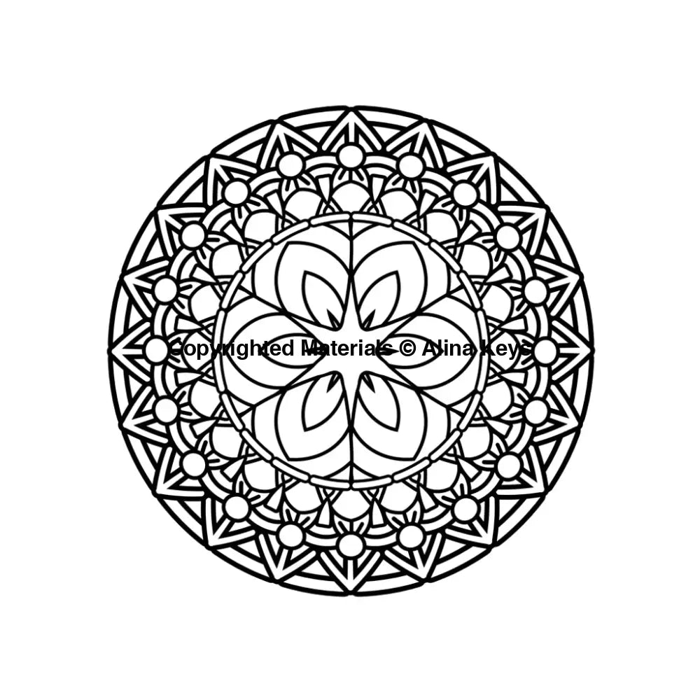 Easy Mandala Shapes - Mindfulness Coloring Book For Adults & Teens Relaxation Books