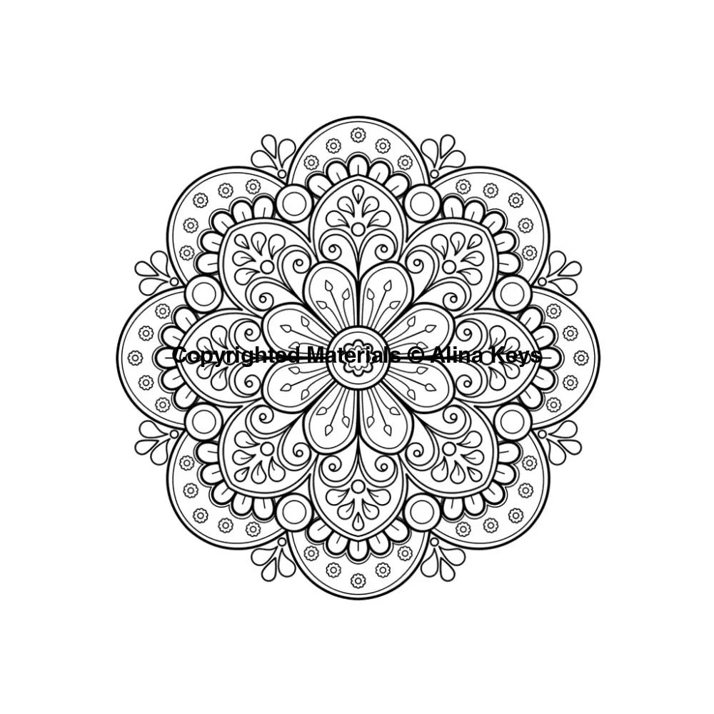 Easy Mandala Shapes - Mindfulness Coloring Book For Adults & Teens Relaxation Books