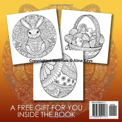 Enchanting Easter Coloring Book for Adults and Teens Back Cover