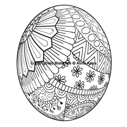 intricate easter egg coloring page