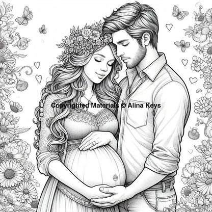 romantic couple coloring pages