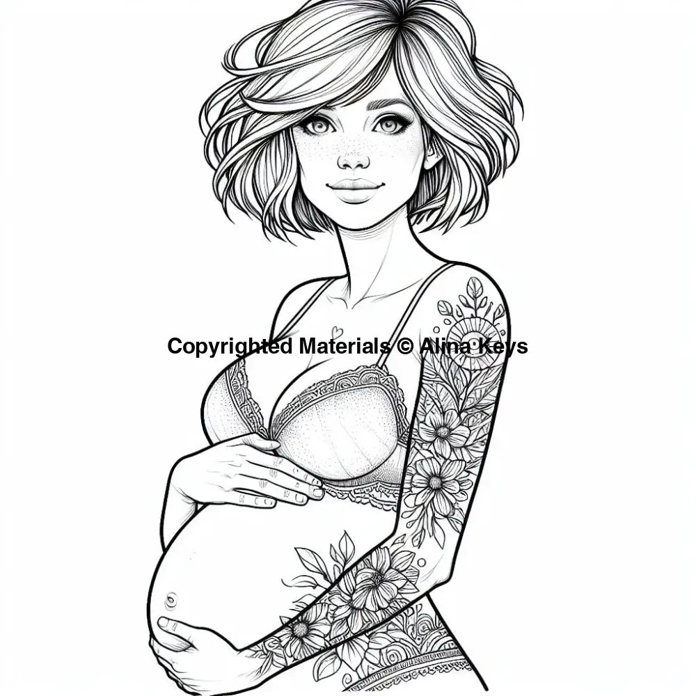 pregnant mom coloring pages