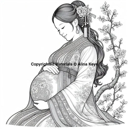 coloring book for pregnant ladies