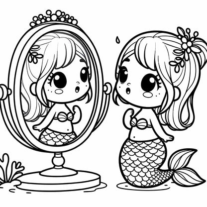 fairy little mermaid coloring pages