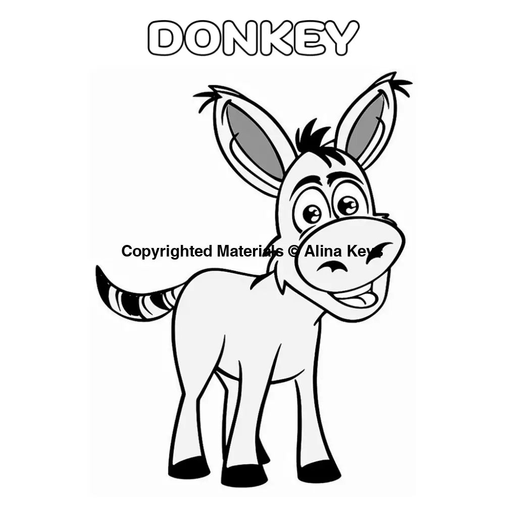 donkey coloring sheet