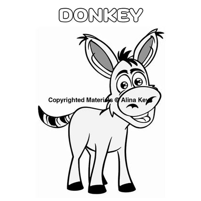 donkey coloring sheet