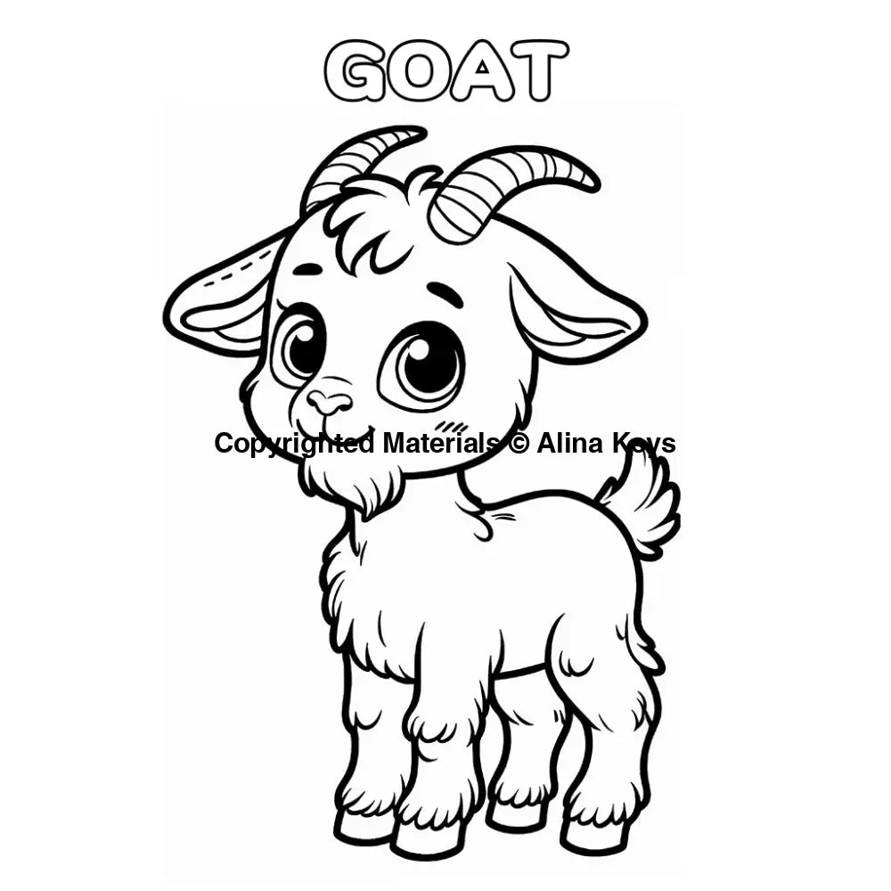 goat coloring sheet