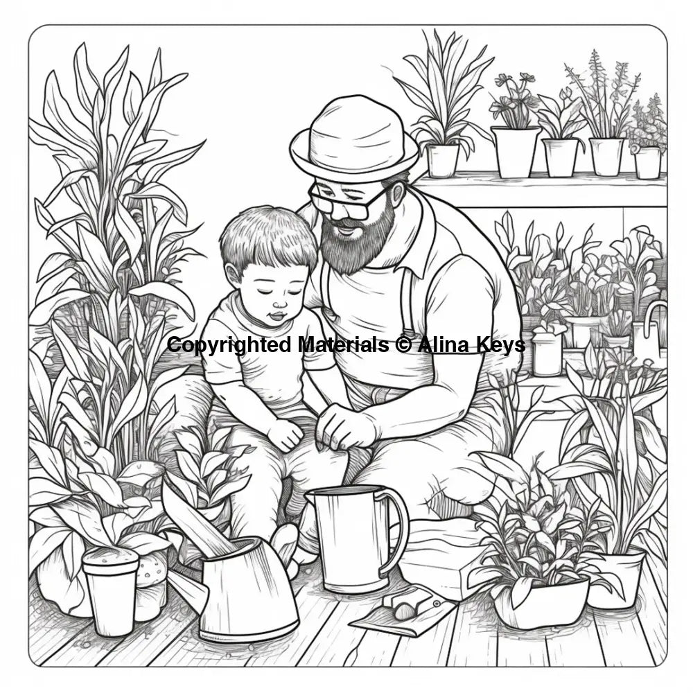 coloring page for dad