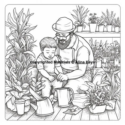 coloring page for dad