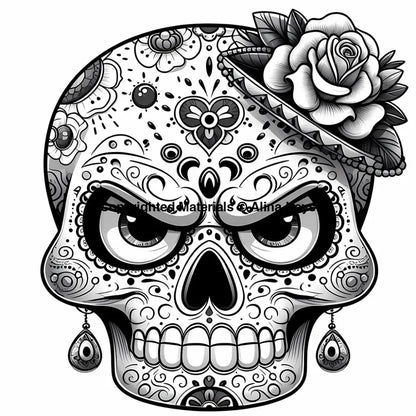 day of the dead coloring page