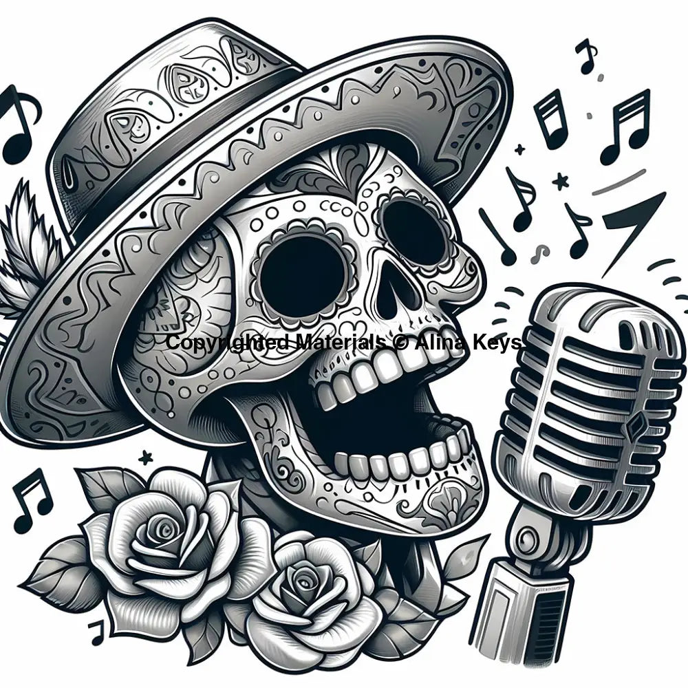 dia de los muertos coloring page