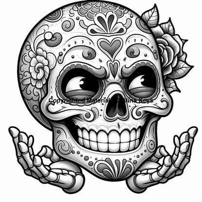 sugar skull coloring pages