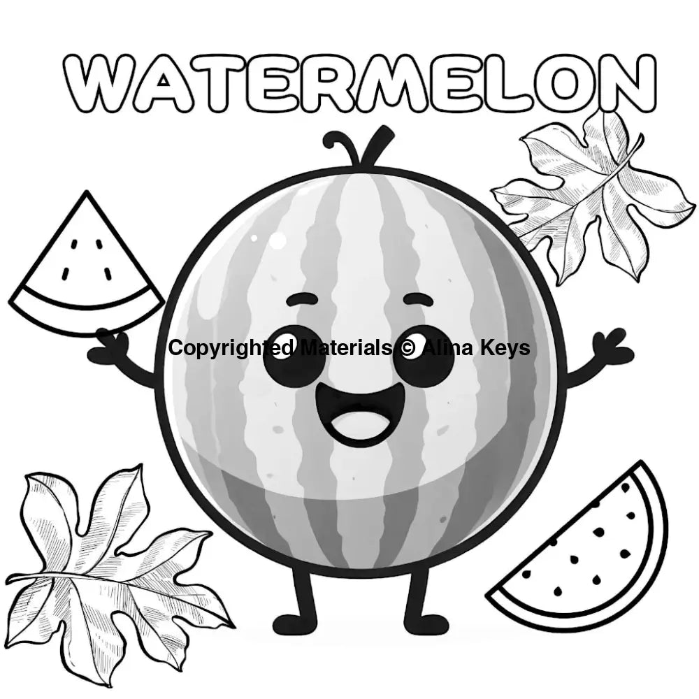 watermelon coloring pages