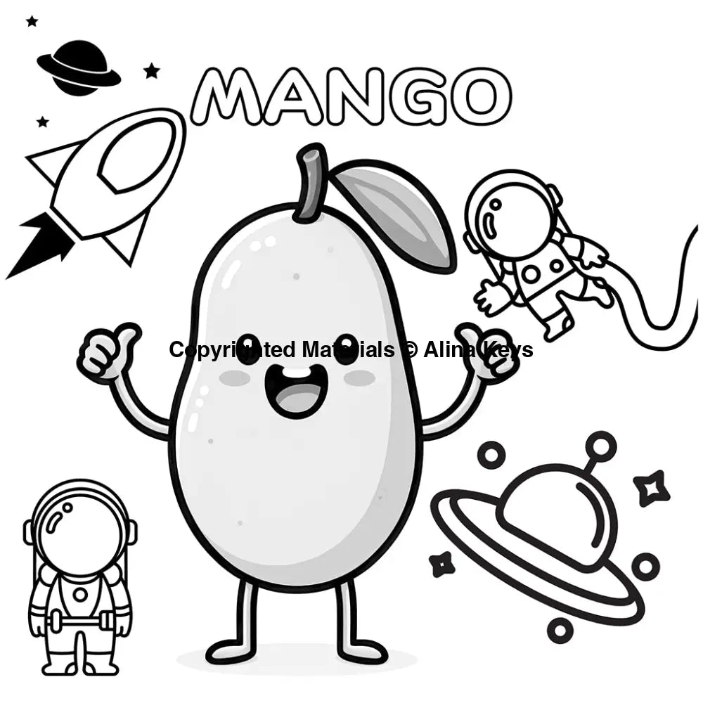 mango coloring pages