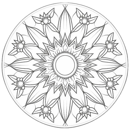intricate floral mandala coloring pages
