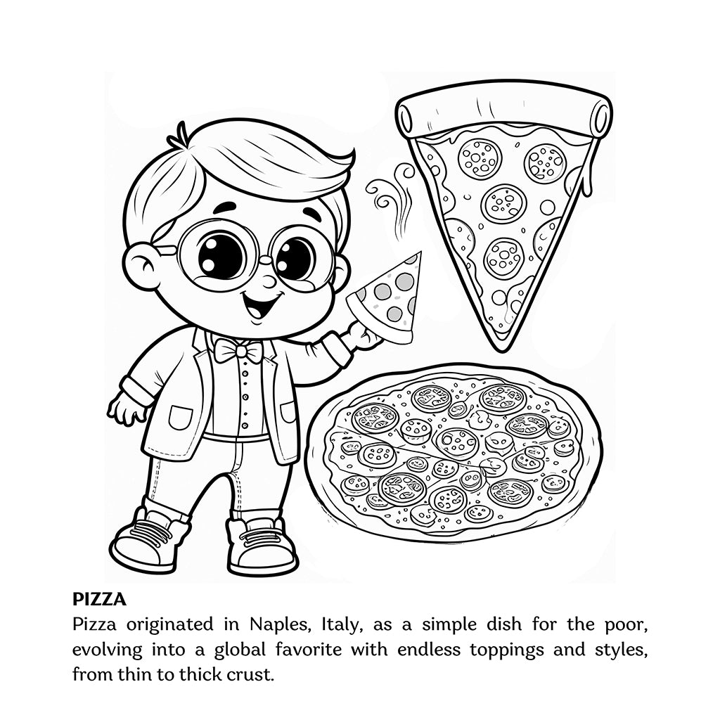 italian pizza coloring pages