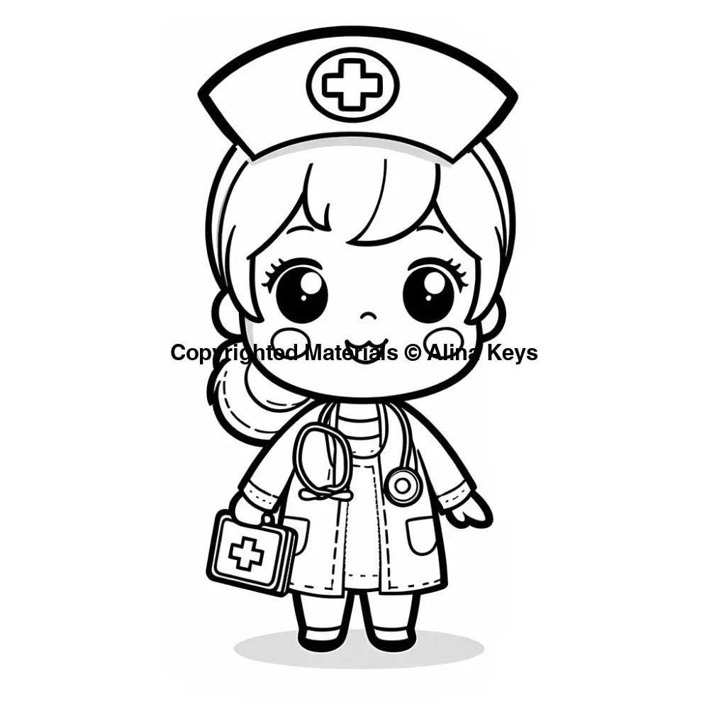 nurse coloring pages