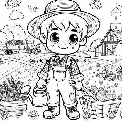 farmer coloring pages