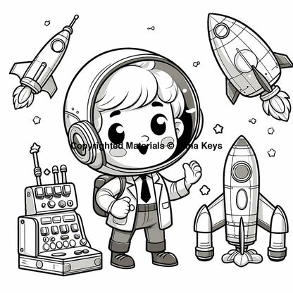 astronaut coloring pages