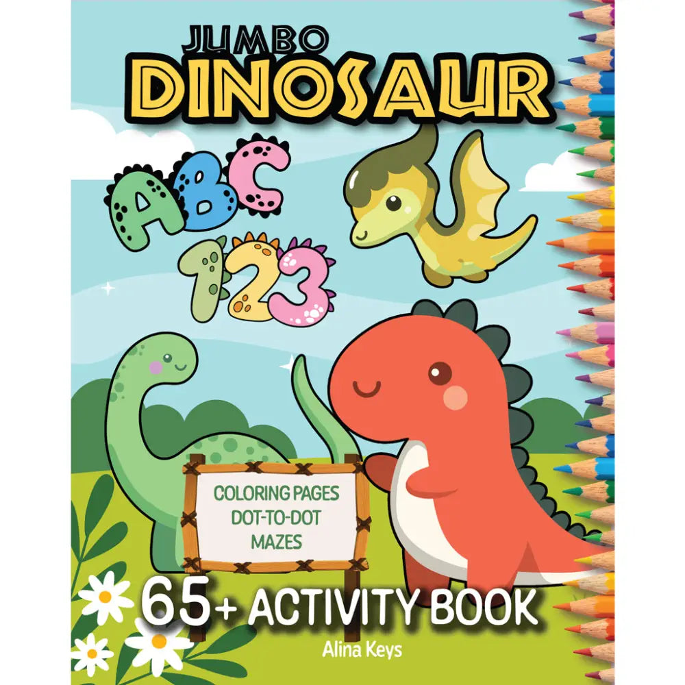 Jumbo Dinosaur Coloring Book Front